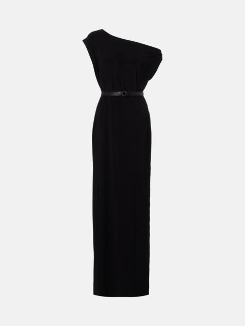 NORMA KAMALI Belted one-shoulder maxi dress