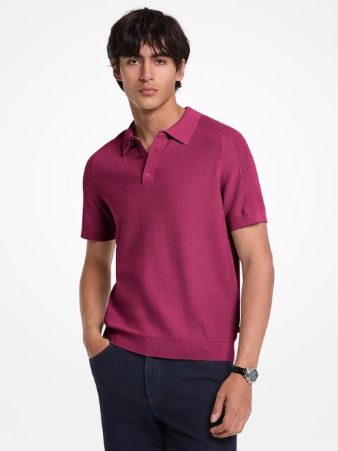 MICHAEL KORS Cotton Mouliné Polo Shirt