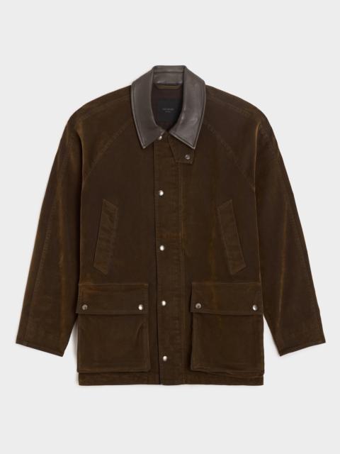 TODD SNYDER Flocked Denim Long Stable Jacket