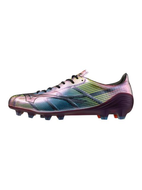 Mizuno Mizuno Alpha II Japan FG Firm Ground Made In Japan Soccer Cleat, Black/Iridescent