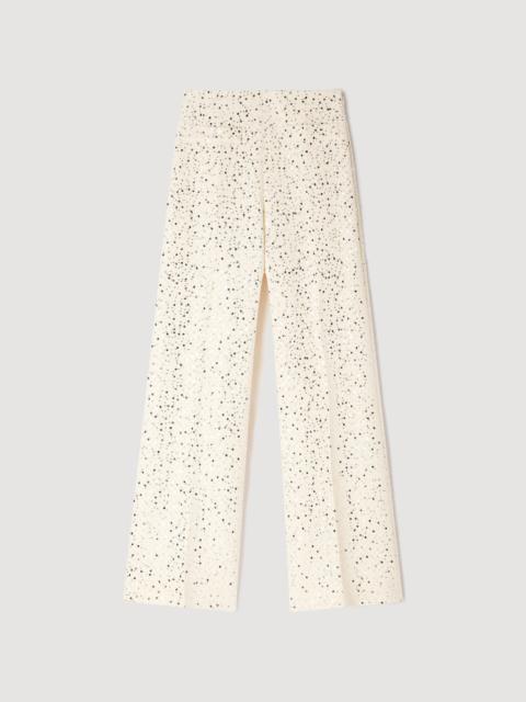 Sandro GEOMETRIC SEQUIN TROUSERS