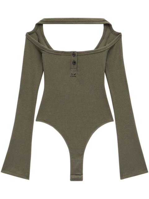 courrèges cut-out ribbed bodysuit