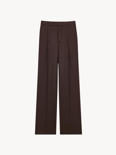 SAINT LAURENT FLUID PANTS IN BRUSHED WOOL FLANNEL
