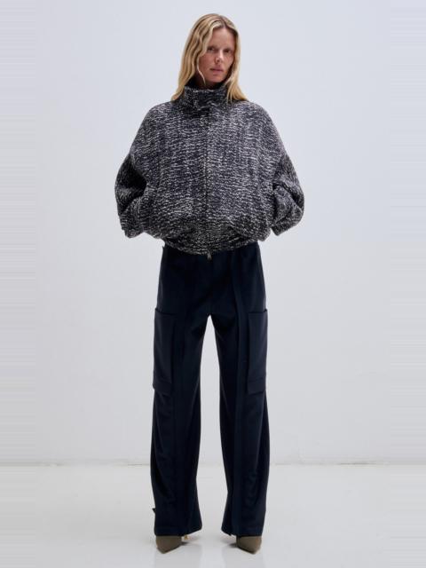 DARKPARK Lee Wool-Blend Bouclé Bomber Jacket dark wash