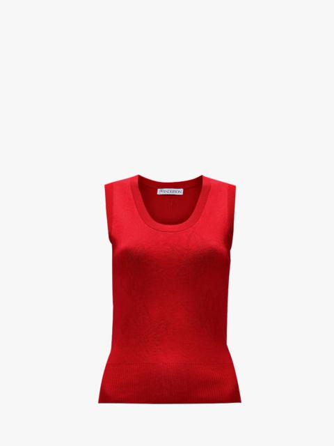 JW Anderson FLOWER POINTELLE TANK TOP