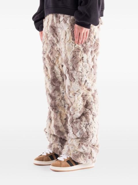ERL faux-fur trousers