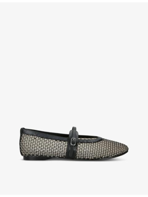 STEVE MADDEN Rejoice-MR rhinestone-embellished mesh flats