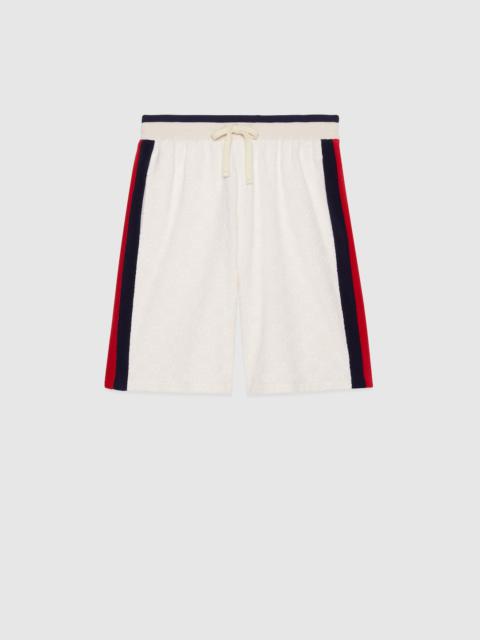 GUCCI GG cotton terry cloth shorts with Web