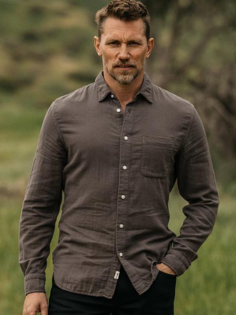 HIROSHI KATO The Ripper Double Gauze Organic Cotton Shirt - Charcoal