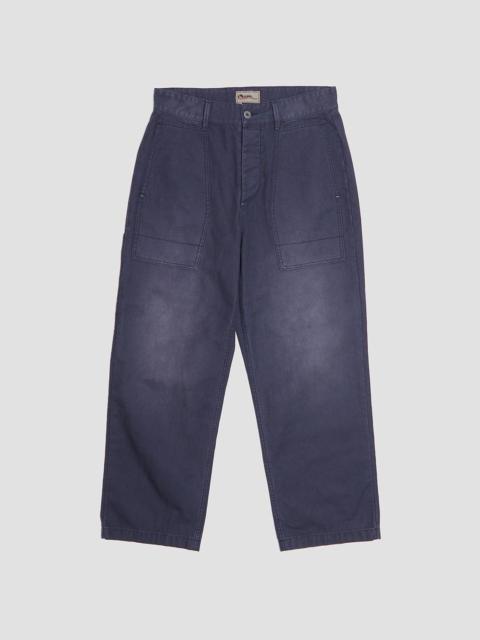 Nigel Cabourn Carpenter Pant Canvas in Black Navy