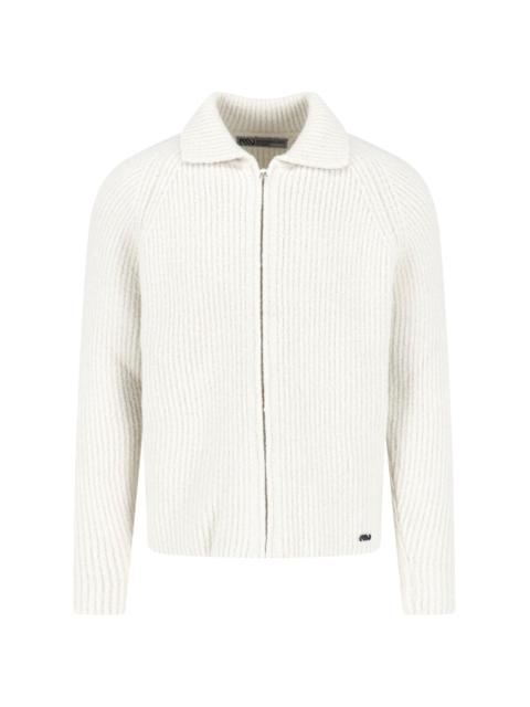 Massimo Osti Studio LANA-BLEND ZIP CARDIGAN