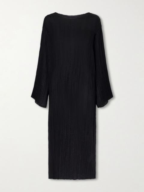 The Row Joma silk midi dress Black