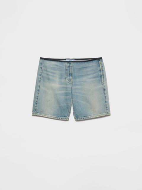 Prada Washed denim Bermudas