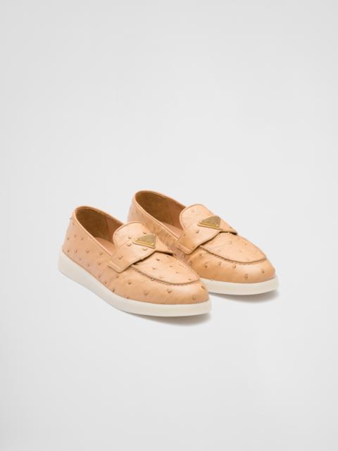 Prada Ostrich leather loafers