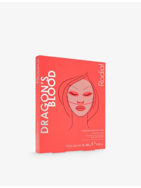 Rodial Dragons Blood Jelly face masks box of 4