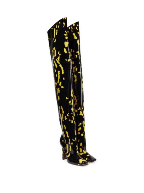 VETEMENTS Patent leather over-the-knee boots