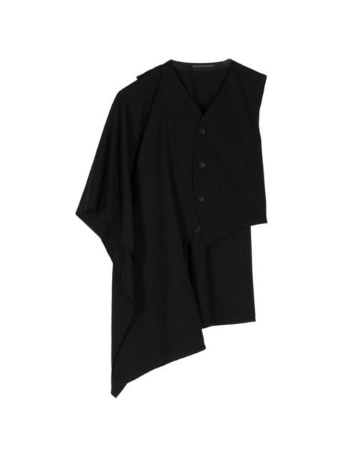 Yohji Yamamoto draped wool waistcoat