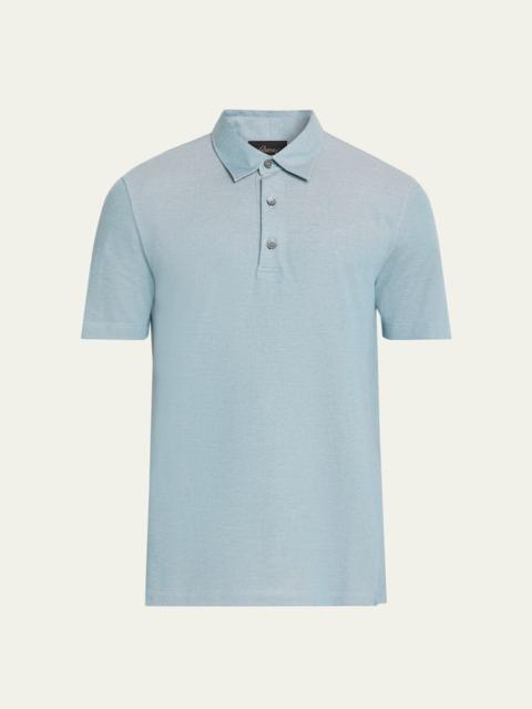Brioni Men's Jersey Pique Polo Shirt