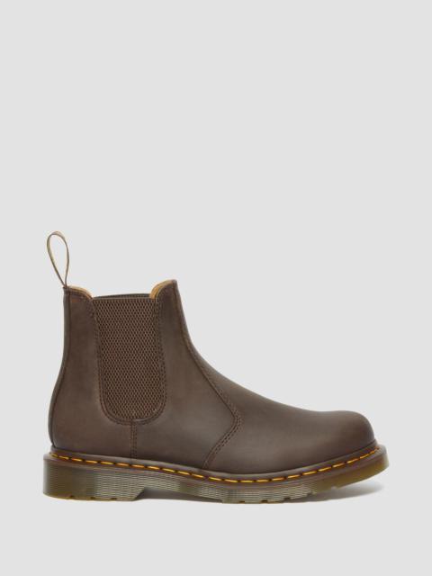 Dr. Martens 2976 Yellow Stitch Crazy Horse Leather Chelsea Boots