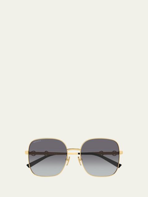 GUCCI Horsebit 58mm Square Sunglasses