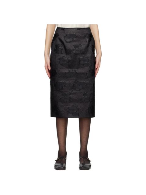 CECILIE BAHNSEN Black Allegra Midi Skirt
