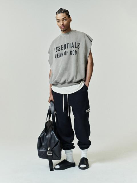 ESSENTIALS Relaxed Fleece Cutoff Sweatshirt