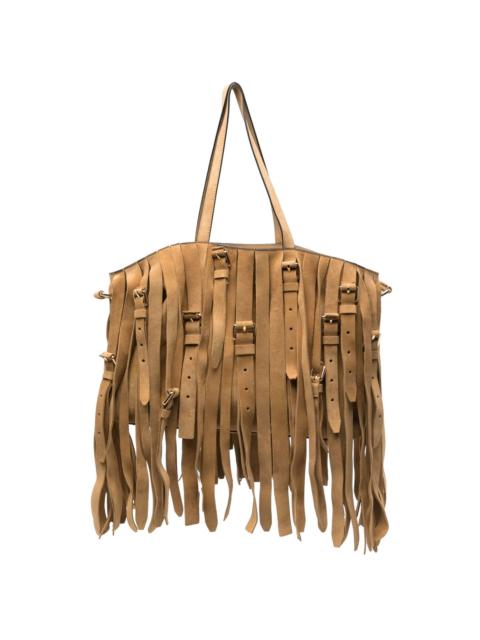 Moschino fringed tote bag