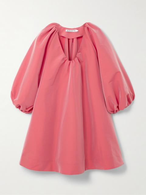 BERNADETTE George Gathered Taffeta Mini Dress