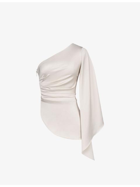 House of CB Nicolette One-Sleeve Asymmetric Top