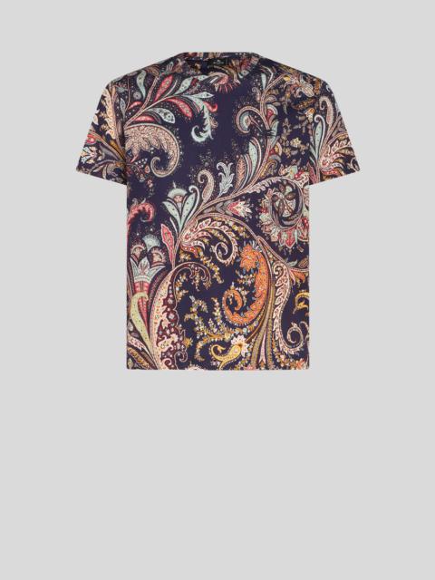 PAISLEY-PRINT T-SHIRT WITH LOGO