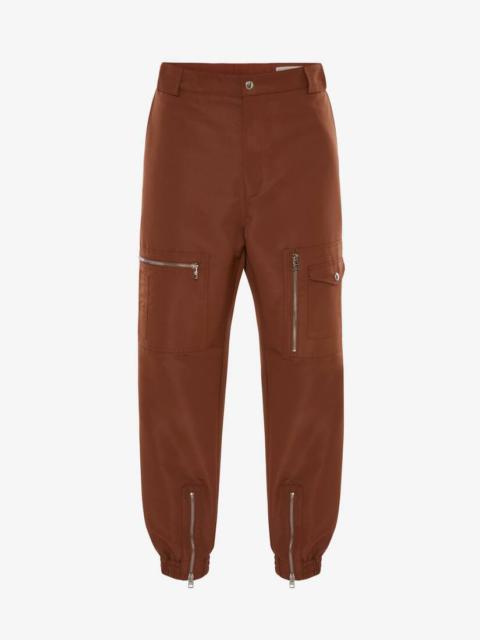 Alexander McQueen Polyfaille Military Zip Jogger in Cedar