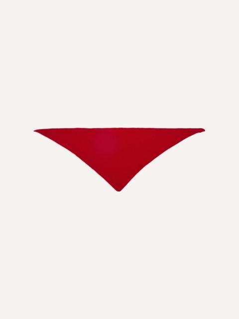 Drake's Red Lambswool Triangle Neck Scarf