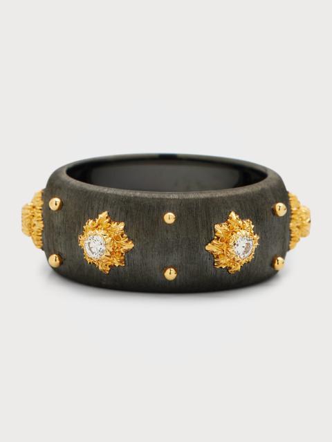 Buccellati Eternelle 18K Gold & Black  Diamond Ring