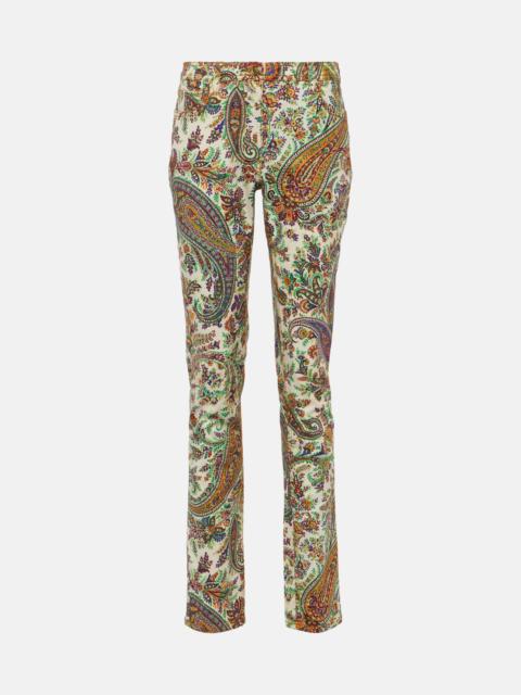 Etro Paisley mid-rise slim jeans