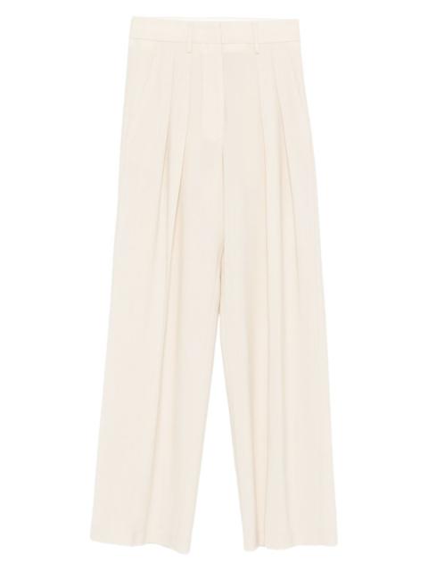 forte_forte pleated wide-leg trousers