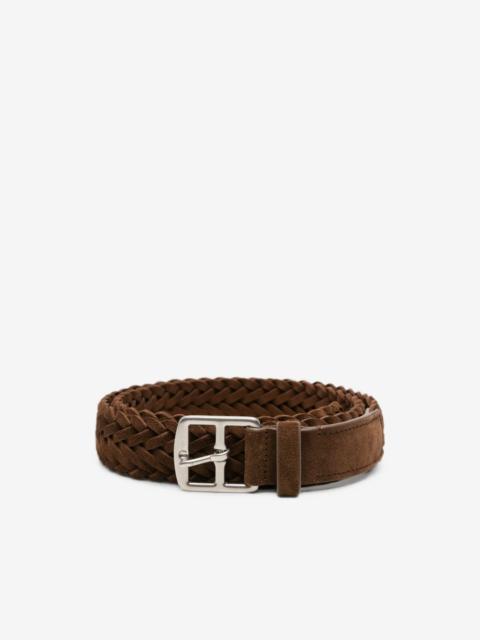 OFFICINE CREATIVE braided suede belt
