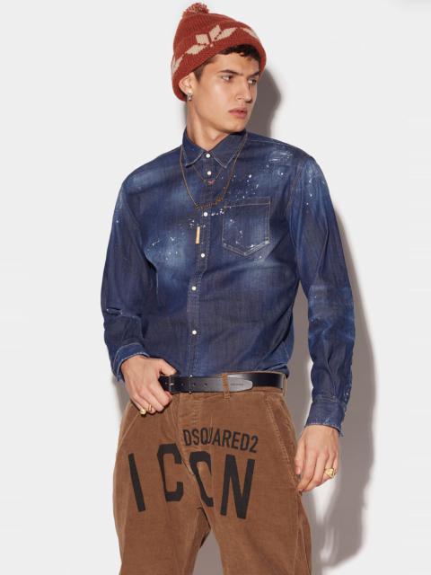 DSQUARED2 ICON SPLATTER SHIRT