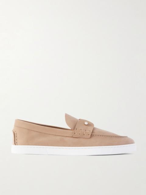Christian Louboutin Chambeliboat Nubuck Loafers Camel