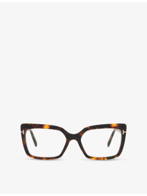 TOM FORD FT5991-B 052 Rectangle-Frame Acetate Glasses