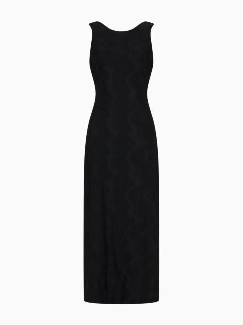 ASV jacquard stretch viscose jersey long dress