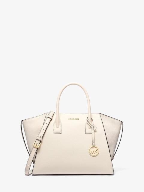 MICHAEL KORS Avril Large Leather and Suede Satchel