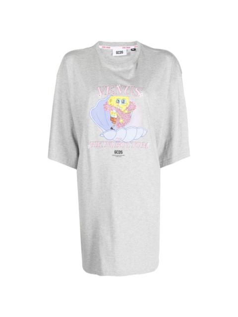 GCDS x SpongeBob printed cotton-jersey T-shirt dress