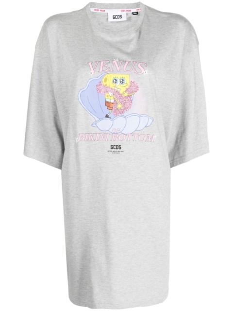 GCDS x SpongeBob printed cotton-jersey T-shirt dress