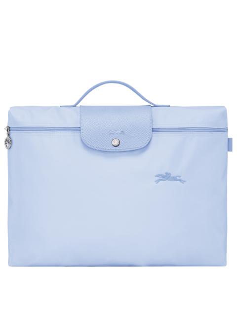 Longchamp Le Pliage Green S Briefcase Sky Blue - Recycled canvas