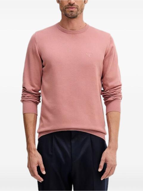 Barbour embroidered-logo crew-neck sweater