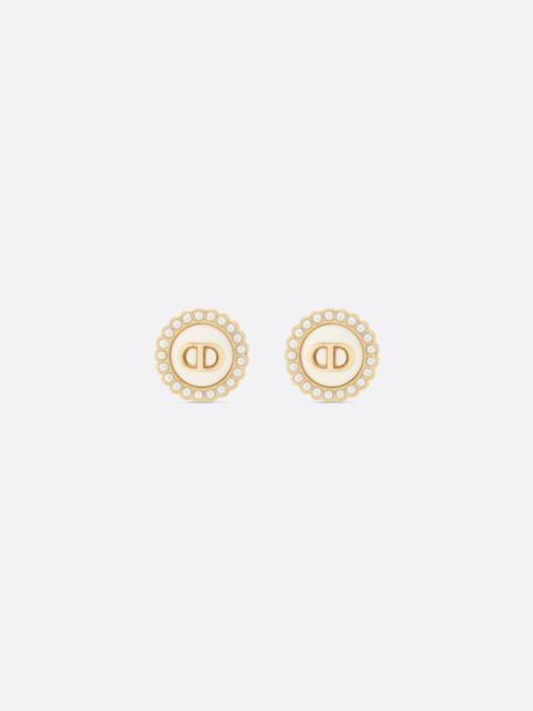 Dior Petit CD Baroque Clip-On Stud Earrings