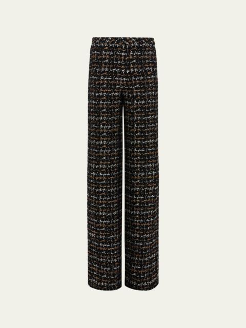 L'AGENCE Livvy Tweed Straight-Leg Trousers