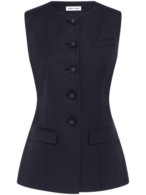 ANNA QUAN Bailey waistcoat-style wool top