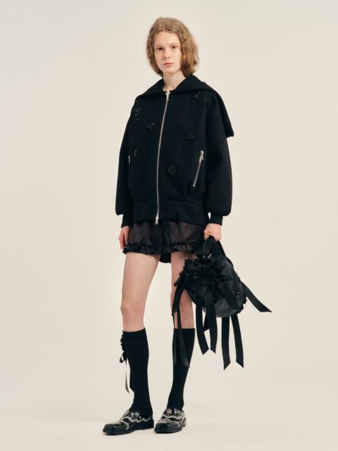 Simone Rocha Embellished Oversized Split Hood Jacket