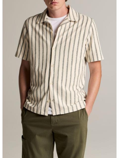 Vince Striped Cotton Terry Cabana Shirt